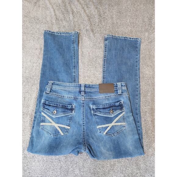 TK AXLE Men's Blue Denim Jeans Slim Boot Fit 34x32 - Picture 3 of 7